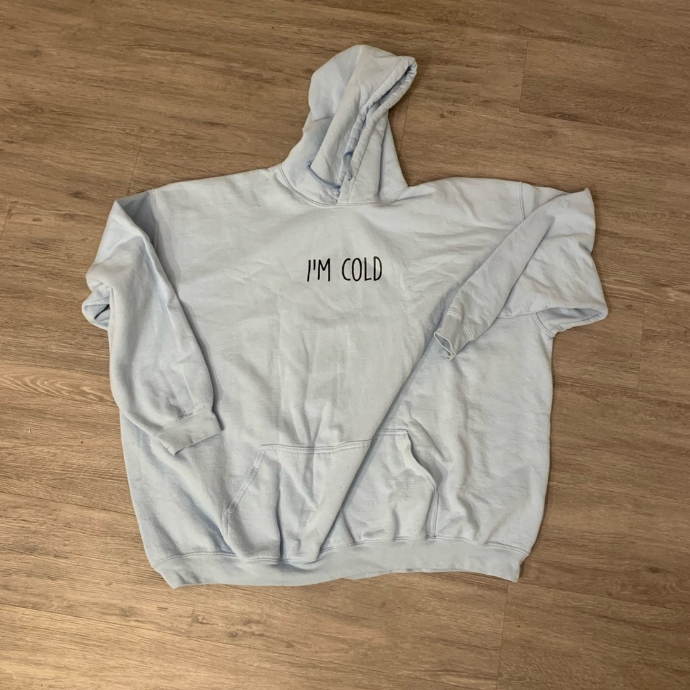 Oversized blue hoodie